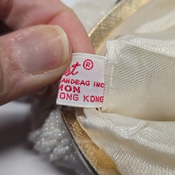 {Mr. Ernest Simon} Vintage Elegant White Beaded Women's Bag - Picture 12 of 12